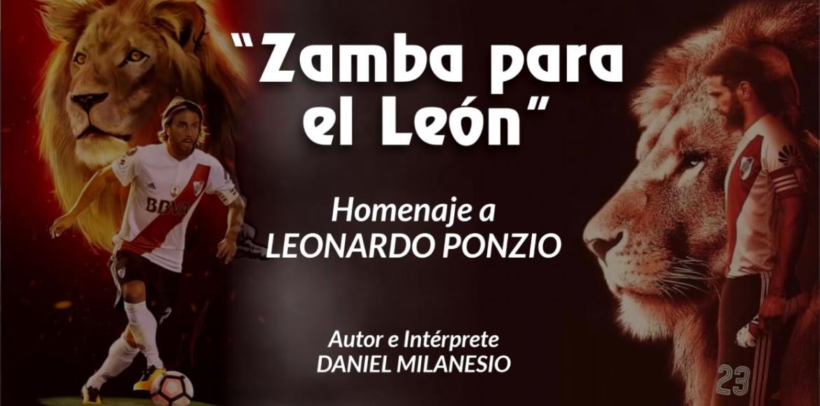 La Zamba para el jugador de River Plate, Leo Ponzio